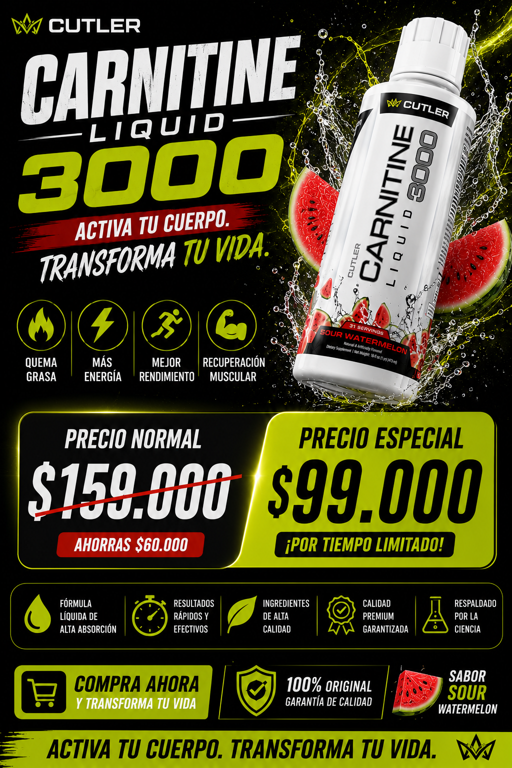 Precio especial promocional - Oferta L-Carnitine 3000